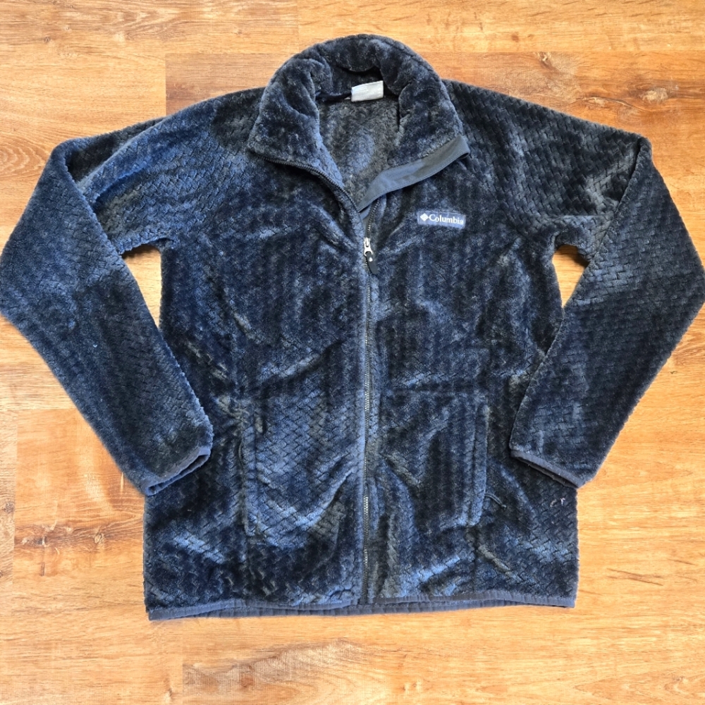 Columbia Dark Gray Textured Fleece Sweatshirt - Picture 1 of 4